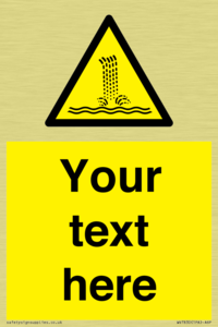 Custom warning artificial waterfall